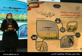 تجلیل از عضو هیات علمی پژوهشگاه بیوتکنولوژی کشاورزی در آیین ملی تقدیر از برگزیدگان علمی و اثرگذار بخش کشاورزی و منابع طبیعی